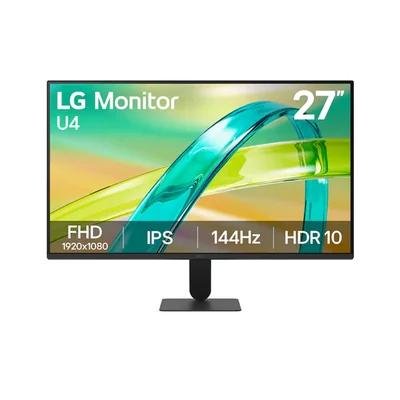 Монитор LG 27U411B-B, 27'', Full HD, IPS, LED, 144 Hz, 250 cd/m2, HDMI, 1 ms
