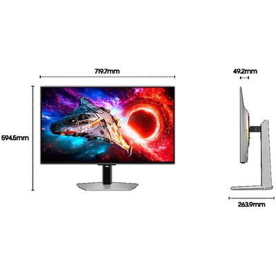 Монитор Samsung G80SH, 32'', Ultra HD, OLED, 3840 х 2160, 300 cd/m2, 0.03 ms, 240 Hz, Gaming