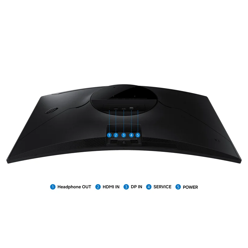 Монитор Samsung G55H, 32'', VA, QHD, 2560 x 1440, 300 cd/m2, 1 ms, 180 Hz, HDMI, DisplayPort, извит