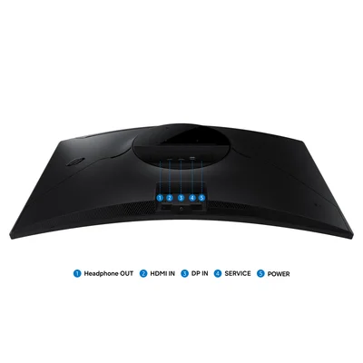 Монитор Samsung G55H, 32'', VA, QHD, 2560 x 1440, 300 cd/m2, 1 ms, 180 Hz, HDMI, DisplayPort, извит
