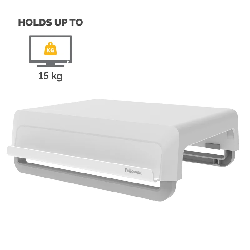 Поставка за монитор Fellowes Breyta, максимално тегло 15 kg, бяла