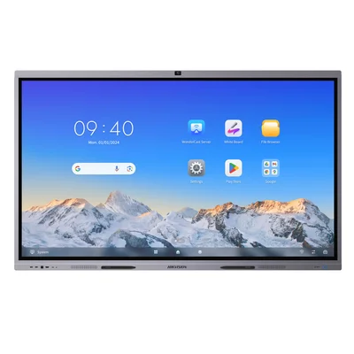 Интерактивен дисплей Hikvision DS-D5C98RB/B, 98'', с камера, EDLA, DLED, 600 cd/m2, 60 Hz
