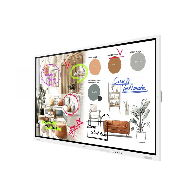Интерактивен дисплей Samsung Flip WM75FX, 75'', 4k VA, 450 cd/m2, 8 ms, HDMI, Tizen