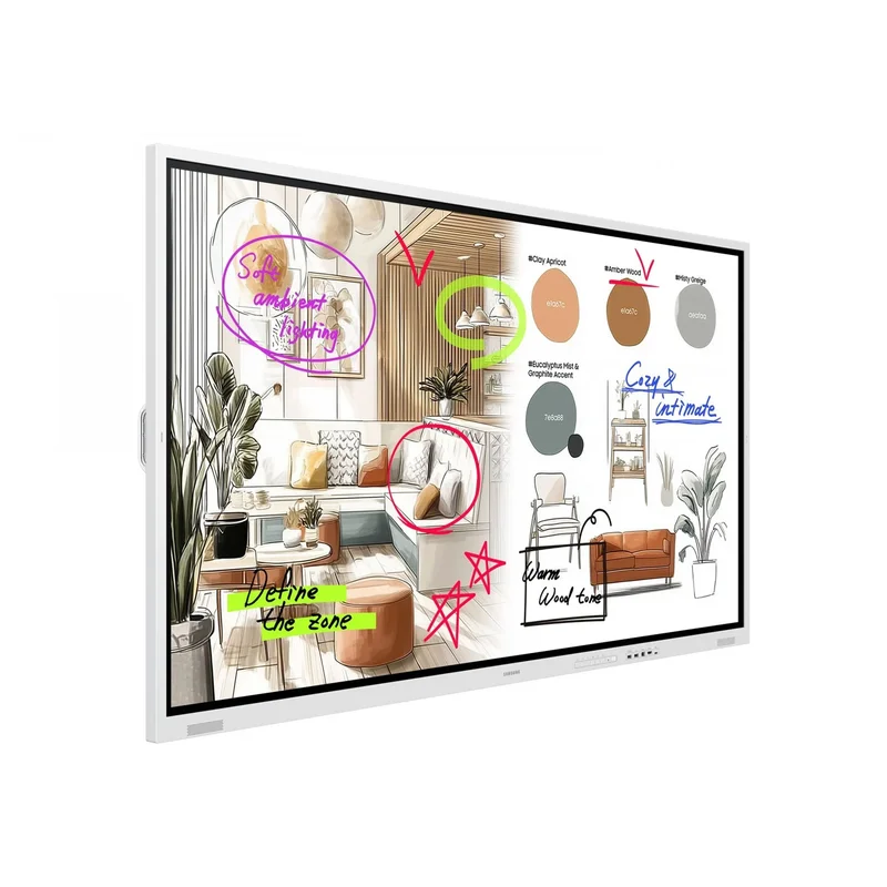 Интерактивен дисплей Samsung Flip WM85FX, 85'', 4k VA, 450 cd/m2, 8 ms, HDMI, Tizen