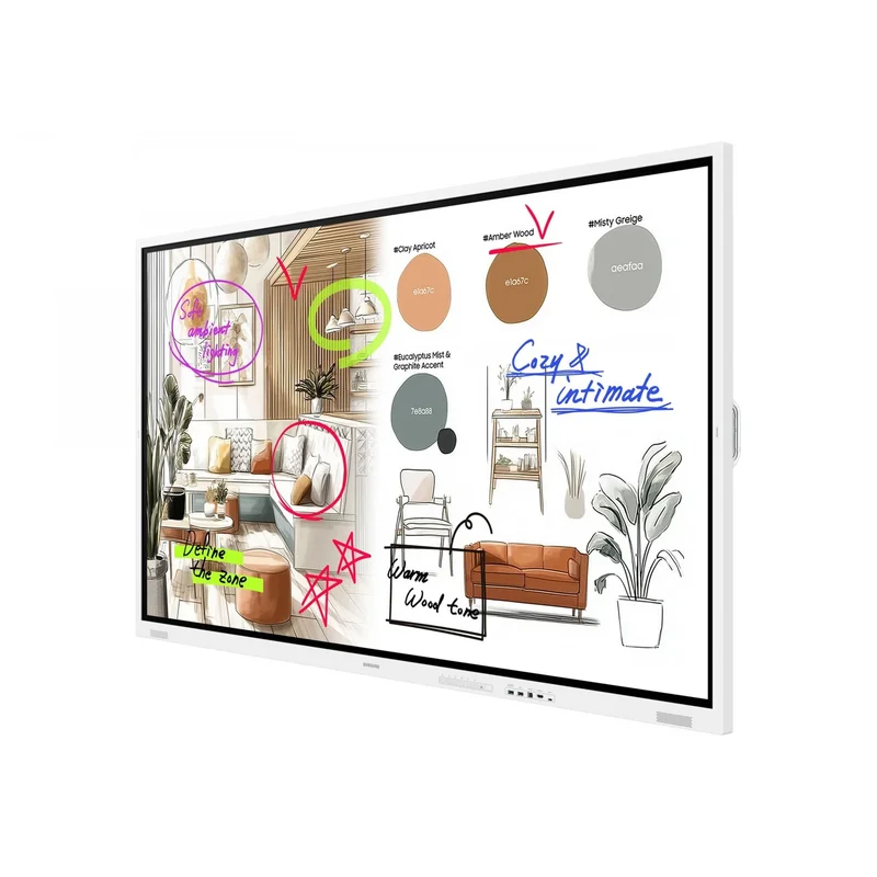 Интерактивен дисплей Samsung Flip WM85FX, 85'', 4k VA, 450 cd/m2, 8 ms, HDMI, Tizen