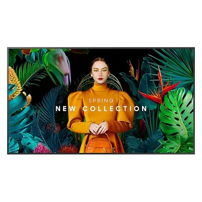 Професионален дисплей Samsung QH65C, 65'', Ultra HD, VA, 24/7, 8 ms, 700 cd/m2, 3840 x 2160, 3 HDMI, 2 USB