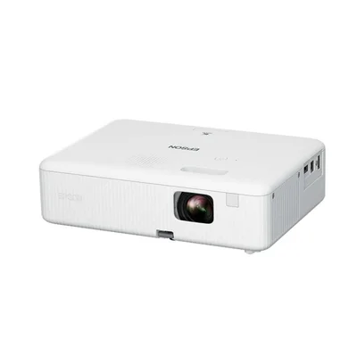 Проектор Epson CO-FH01, 3LCD, 3000 lm, FullHD, HDMI, USB-A, USB-B, 16:9, UHE 188 Watt, ниво на шум 38 dB, 2.4 kg, бял