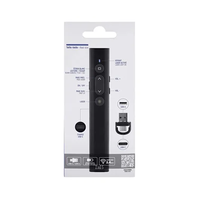 Показалка TNB Presenter, безжична, USB Type-A & USB Type-C, обхват 20 m