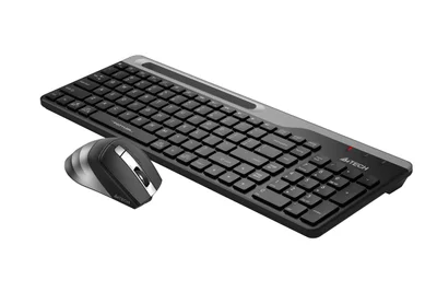 Комплект A4Tech - клавиатура и мишка Fstyler FB2535CS, 2.4 GHz, Bluetooth, Nano USB, AA, сиви