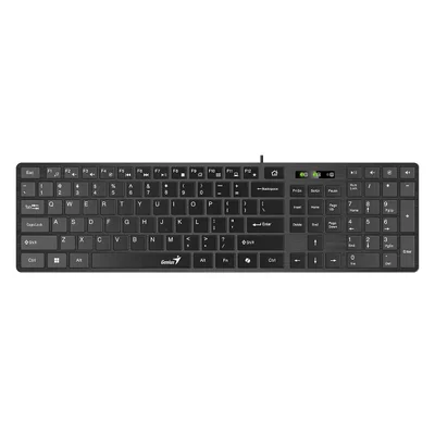 Клавиатура Genius Slimstar 126, с кабел 1.4 m, кирилизирана, USB, черна