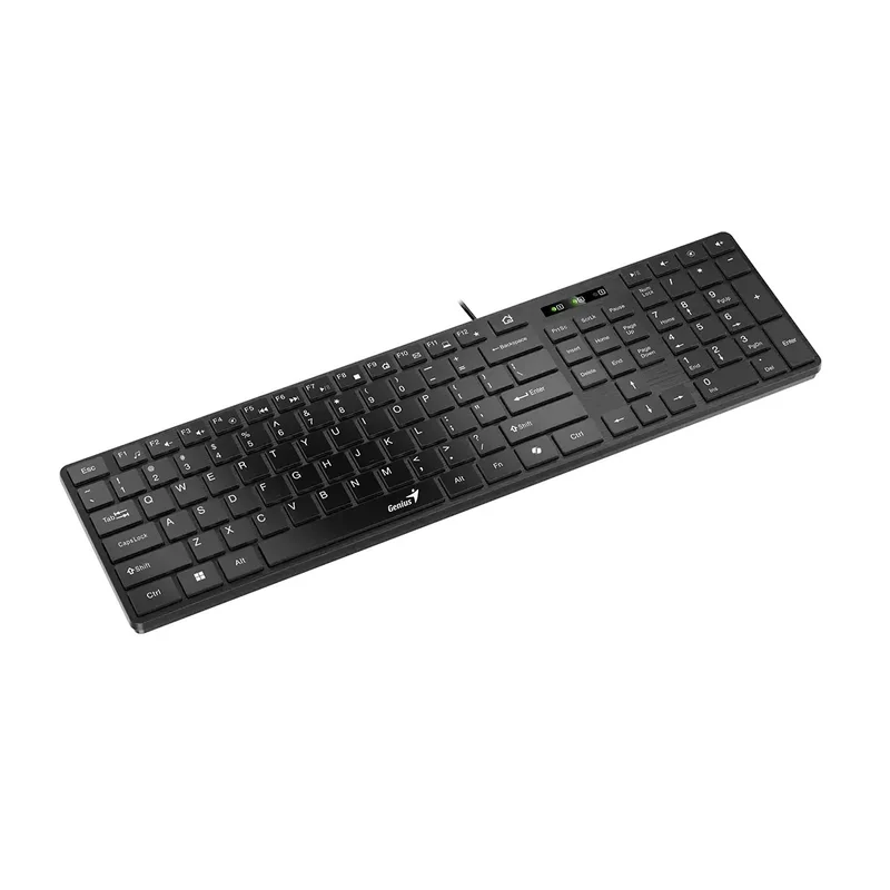 Клавиатура Genius Slimstar 126, с кабел 1.4 m, кирилизирана, USB, черна