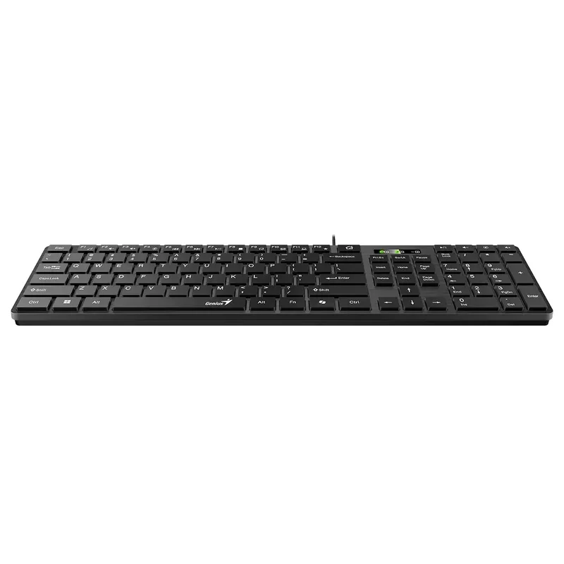 Клавиатура Genius Slimstar 126, с кабел 1.4 m, кирилизирана, USB, черна