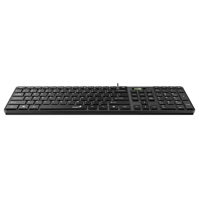 Клавиатура Genius Slimstar 126, с кабел 1.4 m, кирилизирана, USB, черна