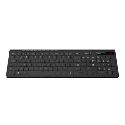 Клавиатура Genius Slimstar 7230, безжична, AI Copilot, USB, 12 бързи бутона, черна