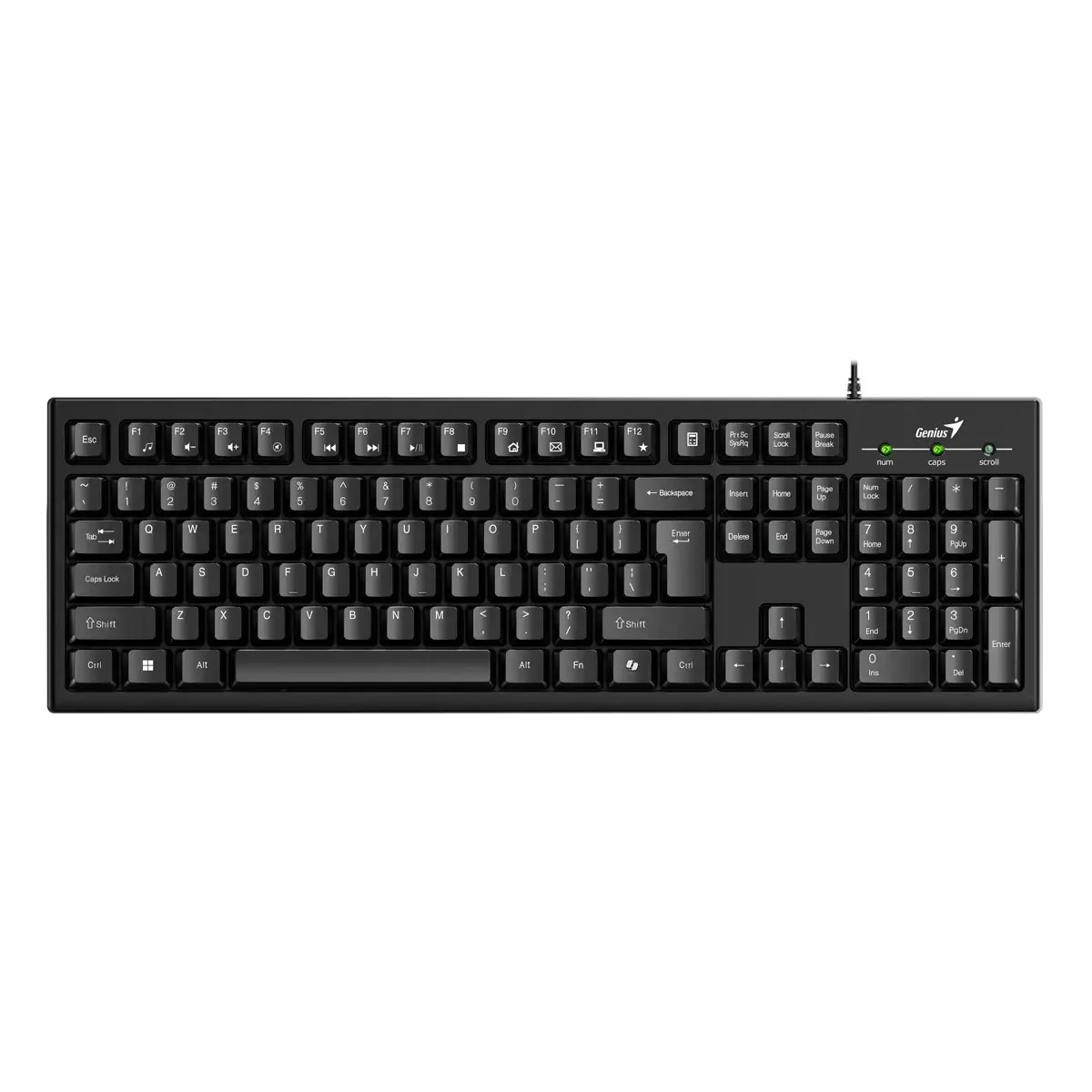 Клавиатура Genius Smart KB-100, с кабел 1.5 m, кирилизирана, USB, 12 бързи бутона, черна