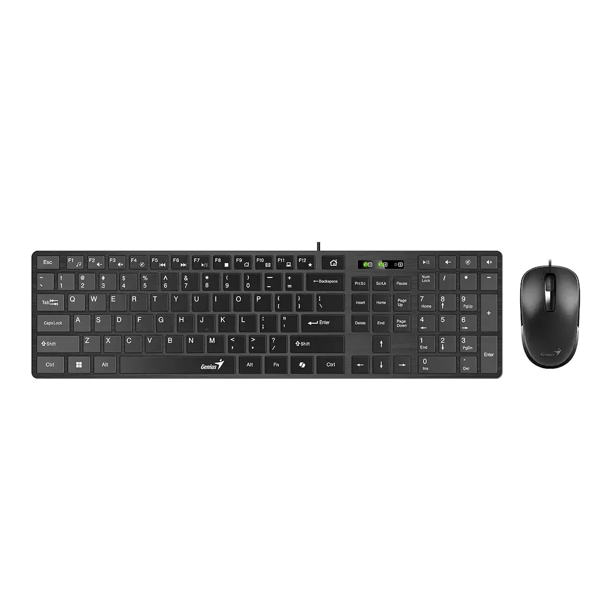 Комплект клавиатура Genius и мишка Smilstar C126, с кабел 1.5 m и кирилизация, USB, 3 бутона на мишката, черни