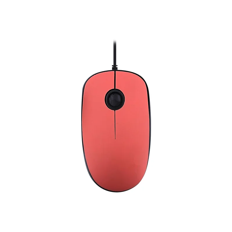 Мишка TNB Sunset, с кабел, USB Type-A, с адаптер USB Type-C, 3 бутона, червена