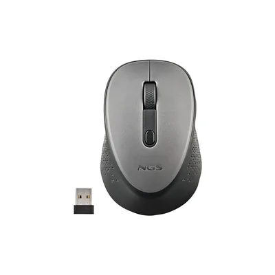 Мишка NGS Dew, безжична, 3 бутона, 1600 dpi, сива