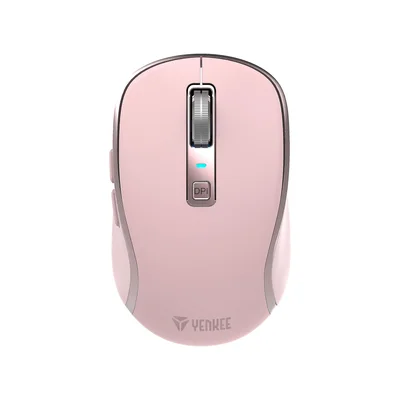 Мишка Yenkee YMS 2085PK, безжична, 2400 dpi, USB, 6 бутона, Li-Polymer, розова