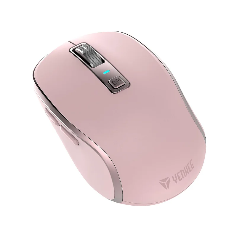 Мишка Yenkee YMS 2085PK, безжична, 2400 dpi, USB, 6 бутона, Li-Polymer, розова
