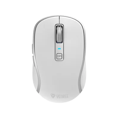 Мишка Yenkee YMS 2085WE, безжична, 2400 dpi, USB, 6 бутона, Li-Polymer, бяла