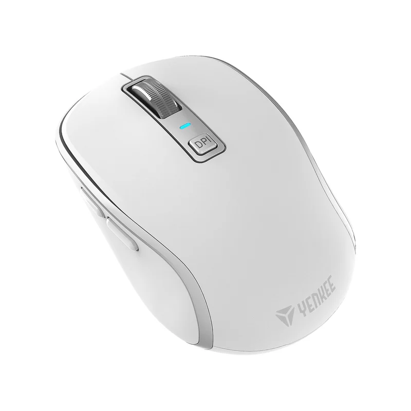 Мишка Yenkee YMS 2085WE, безжична, 2400 dpi, USB, 6 бутона, Li-Polymer, бяла