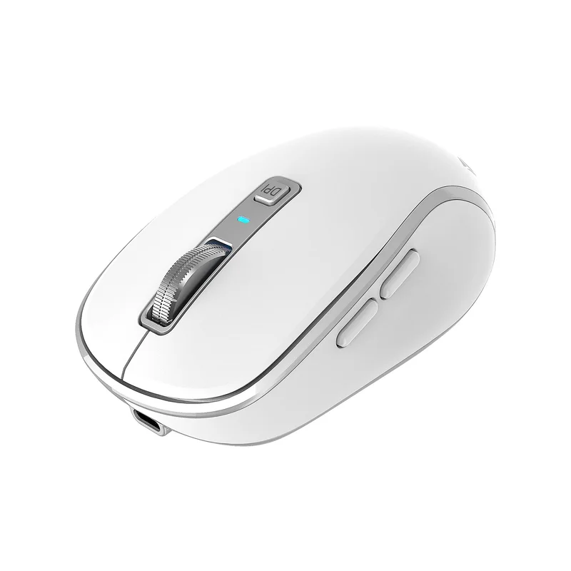 Мишка Yenkee YMS 2085WE, безжична, 2400 dpi, USB, 6 бутона, Li-Polymer, бяла