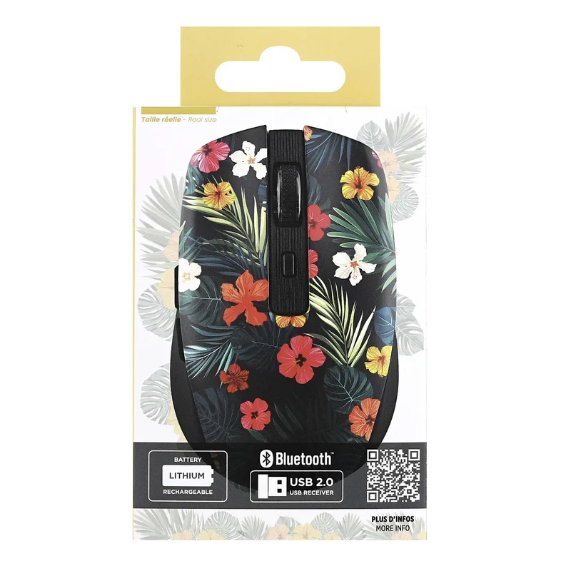 Мишка TNB Exclusiv Amazonia, безжична, Bluetooth, 1600 dpi, USB Type-A, 3 бутона, AA