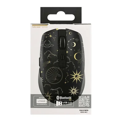 Мишка TNB Exclusiv Astro, безжична, Bluetooth, 1600 dpi, USB Type-A, 3 бутона, AA