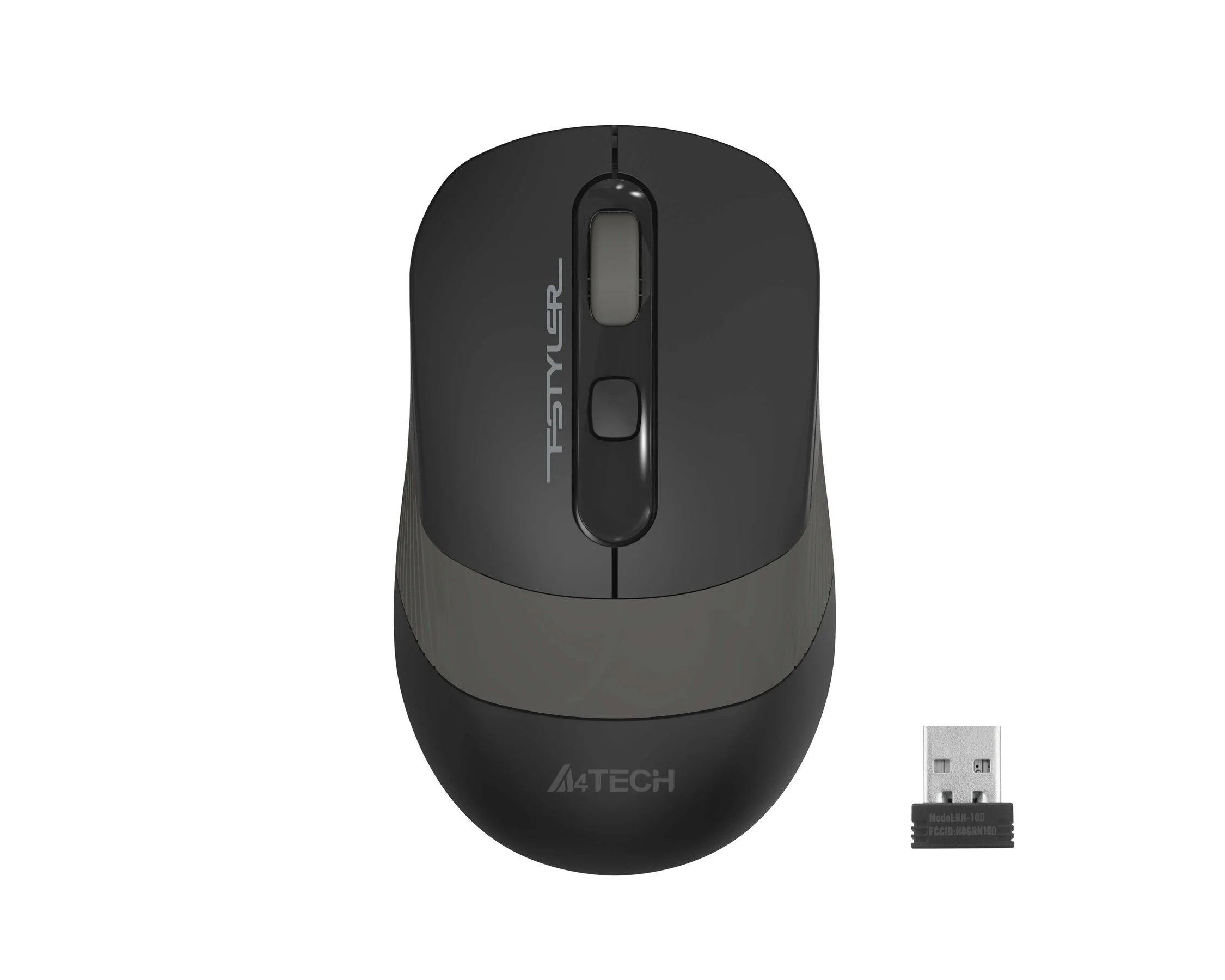 Мишка A4Tech Fstyler FG10S, безжична, безшумна, AA, сива