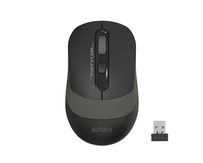 Мишка A4Tech Fstyler FG10S, безжична, безшумна, AA, сива