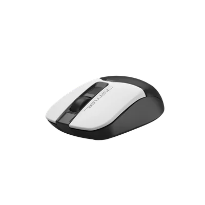 Мишка A4Tech Fstyler FG12S, безжична, безшумна, 3 бутона, AA, бяло-черна