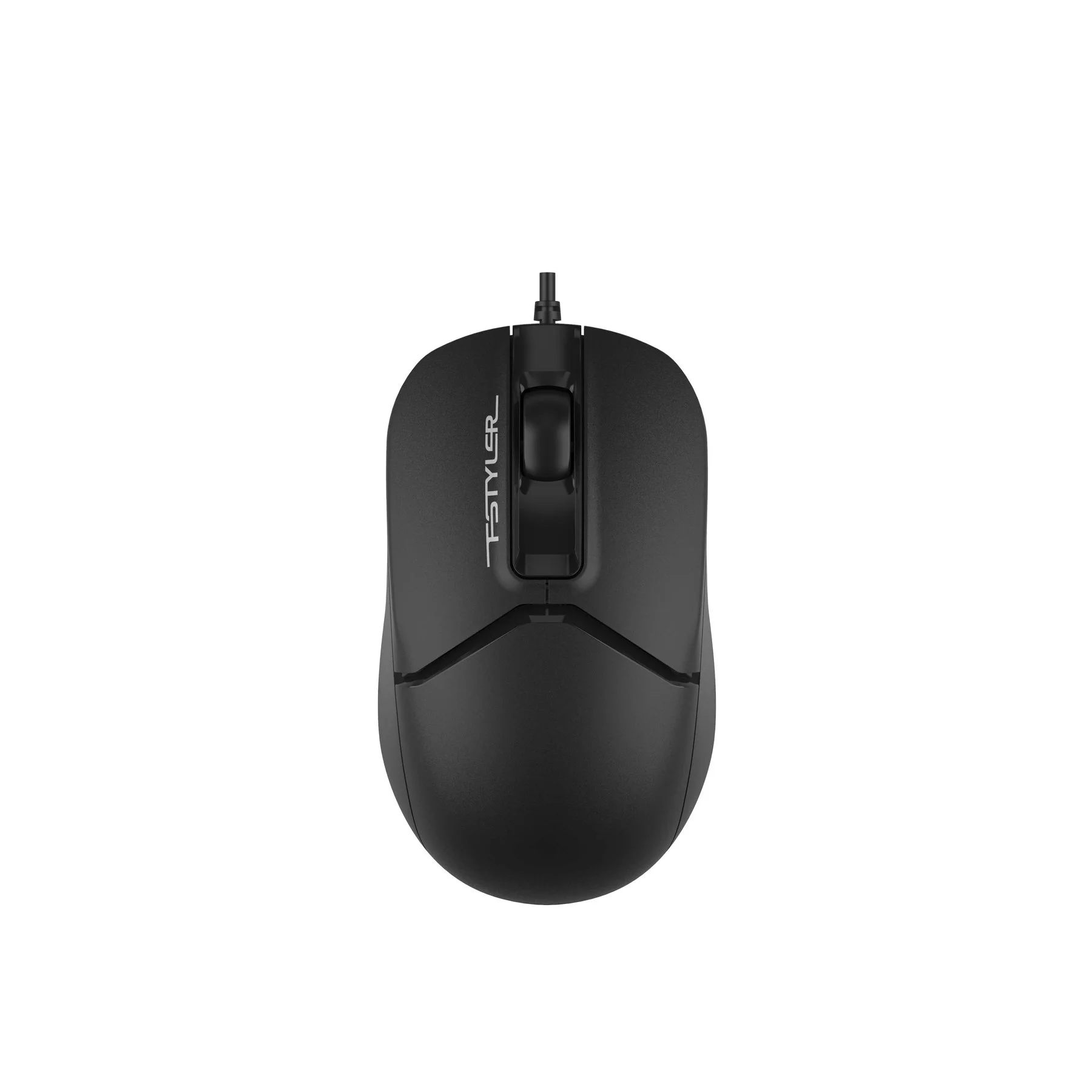 Мишка A4Tech Fstyler FM12S, с кабел, безшумна, USB, 3 бутона, черна