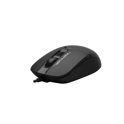 Мишка A4Tech Fstyler FM12S, с кабел, безшумна, USB, 3 бутона, черна