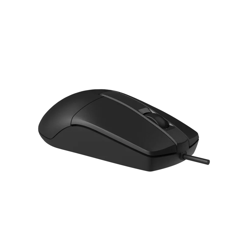 Мишка A4Tech OP-330S, с кабел, безшумна, USB, черна