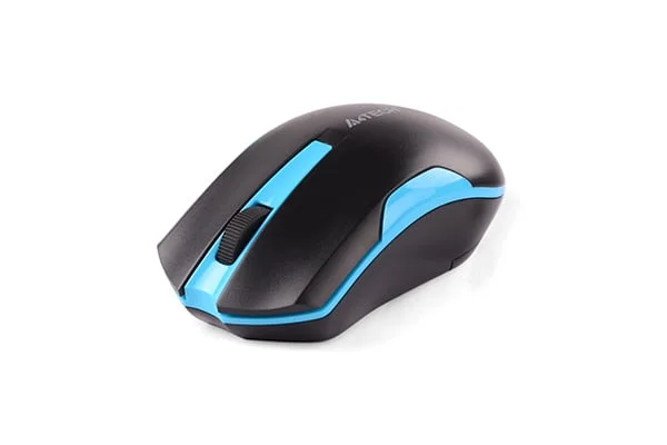 Мишка A4Tech V-Track G3-200N, безжична, AA, черно-синя