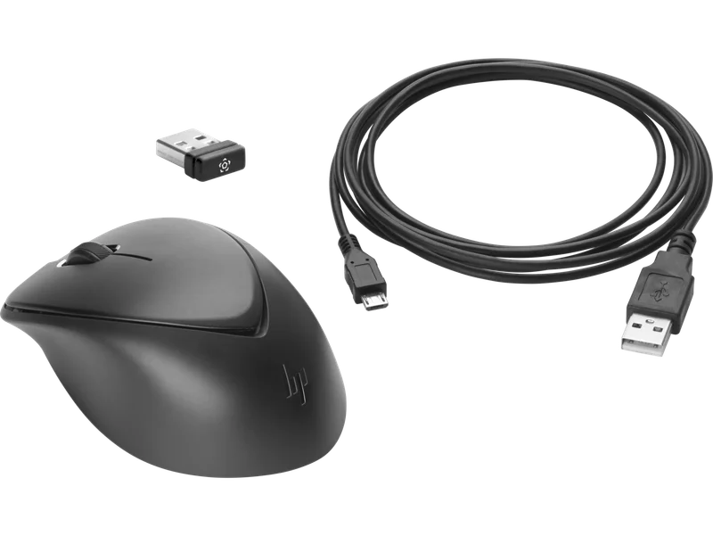 Мишка HP Premium, безжична, 1600 dpi, USB, 3 бутона, Li-Ion, черна