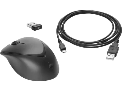 Мишка HP Premium, безжична, 1600 dpi, USB, 3 бутона, Li-Ion, черна