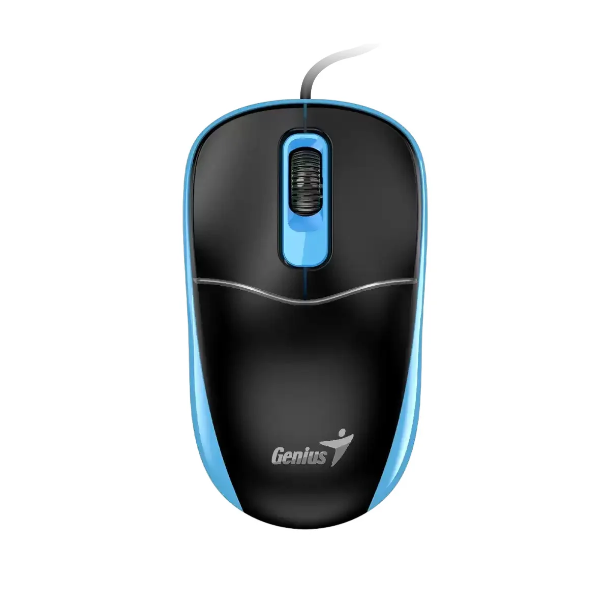 Мишка Genius DX-111, с кабел, USB Type-A, 3 бутона, синя