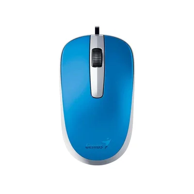 Мишка Genius DX-120, с кабел, USB Type-A, 3 бутона, синя