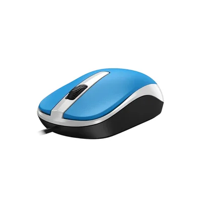 Мишка Genius DX-120, с кабел, USB Type-A, 3 бутона, синя