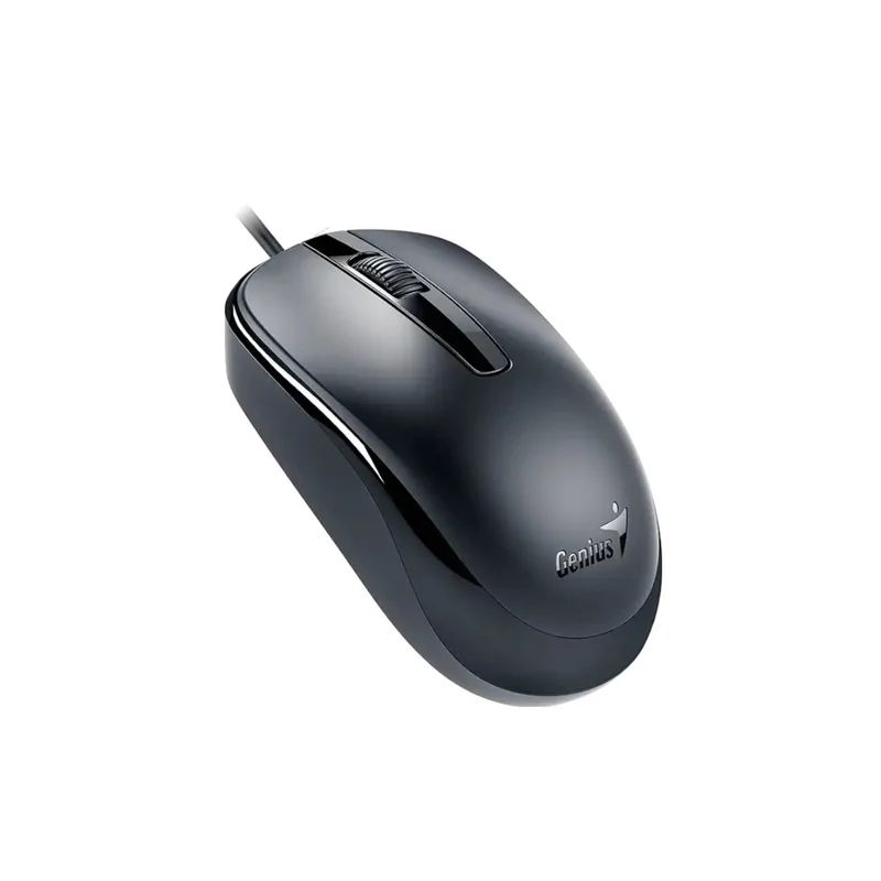 Мишка Genius DX-120, с кабел, USB Type-A, 3 бутона, черна