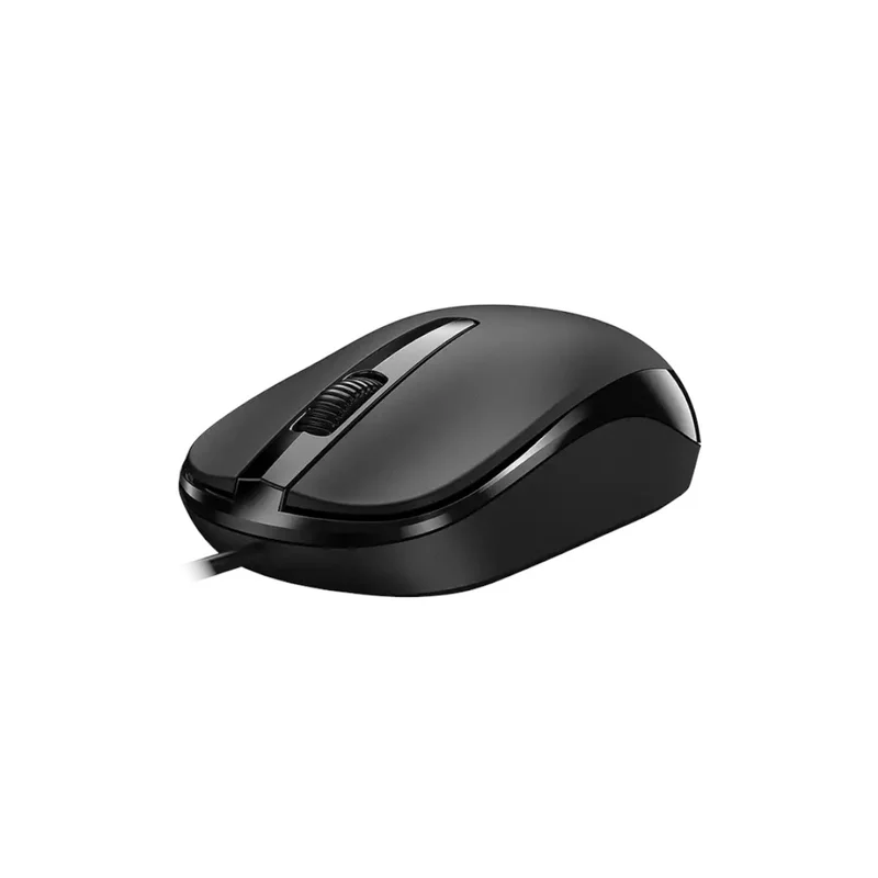 Мишка Genius DX-120, с кабел, USB Type-A, 3 бутона, черна