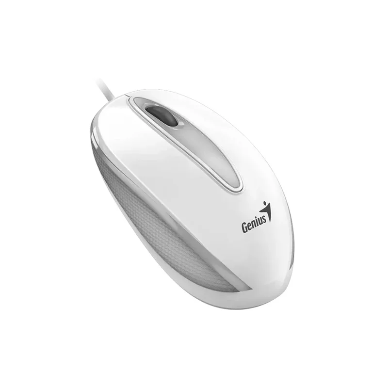 Мишка Genius DX-Mini, с кабел, USB Type-A, 3 бутона, бяла