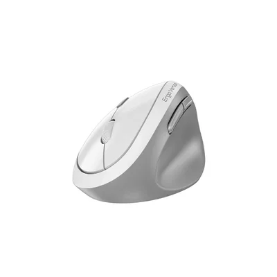 Мишка Genius Ergo 8350S, безжична, AI Copilot, Bluetooth/USB, 6 бутона, AA, бяло-сива