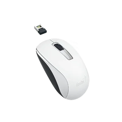 Мишка Genius NX-7005, безжична, USB, 3 бутона, AA, бяла