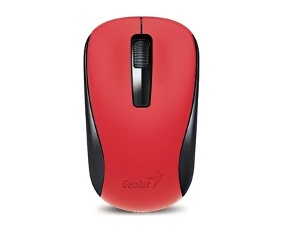 Мишка Genius NX-7005, безжична, USB, 3 бутона, AA, червена