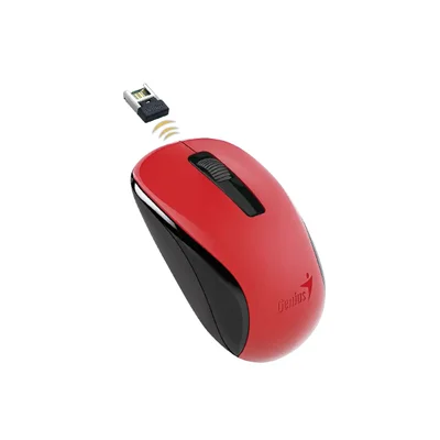 Мишка Genius NX-7005, безжична, USB, 3 бутона, AA, червена