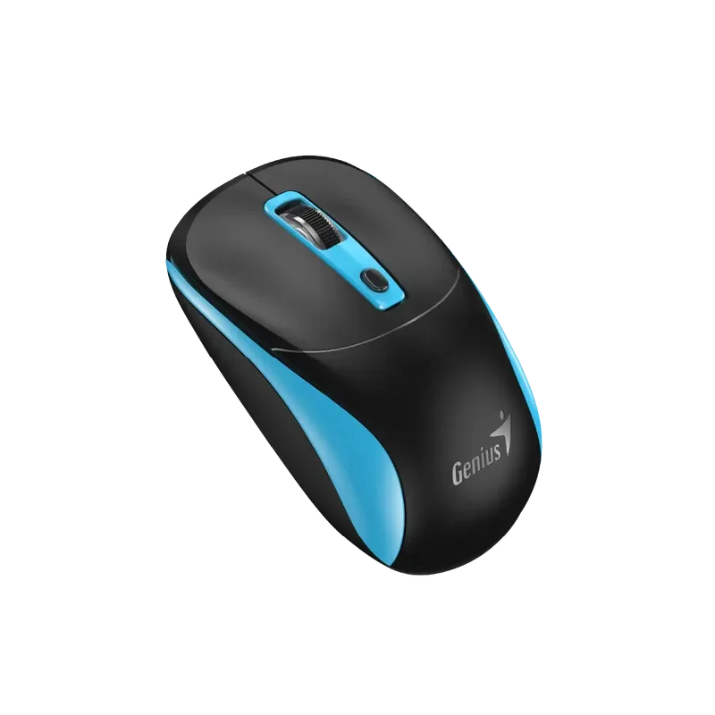 Мишка Genius NX-7123, безжична, AI Copilot, USB, 4 бутона, AA, черно-синя