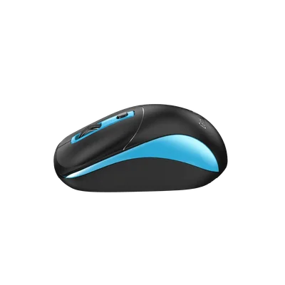 Мишка Genius NX-7123, безжична, AI Copilot, USB, 4 бутона, AA, черно-синя